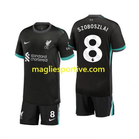Completo Calcio Liverpool Szoboszlai 8 Bambino Divisa Trasferta 2024-2025